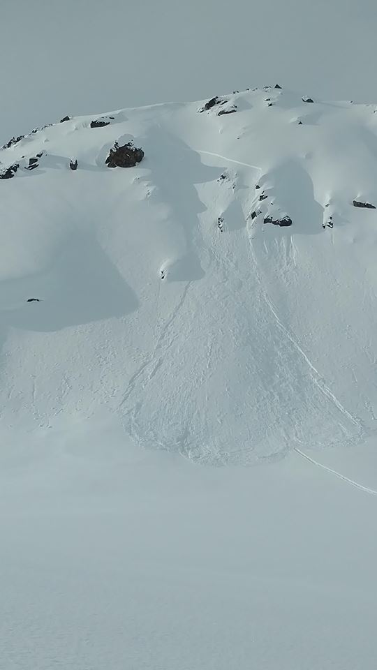 Small Avalanche our guide was able ski out of. 