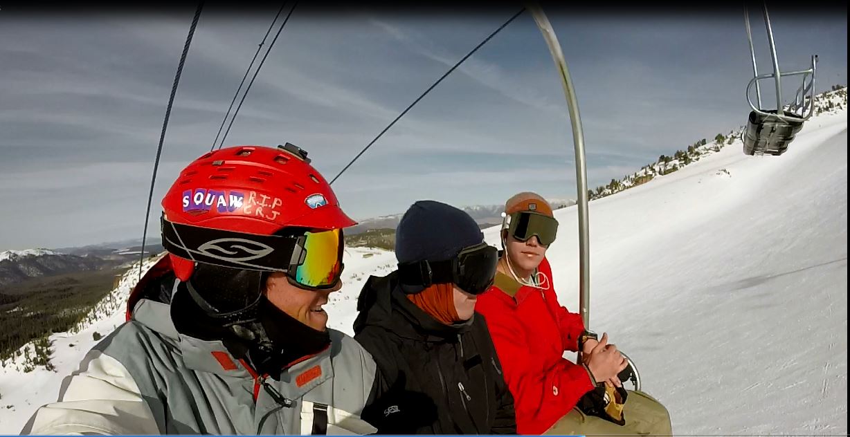 Steep terrain, best friends, sunny days in the high Sierra, perfection 