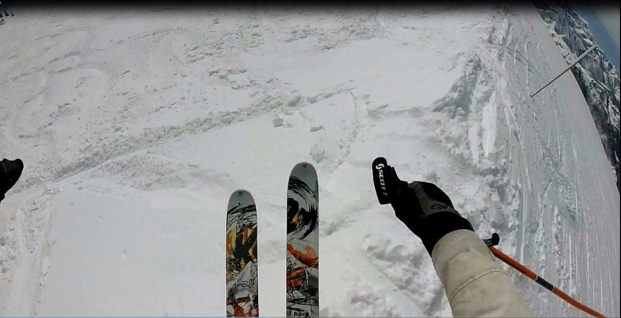 Launching off cornices into big open bowls, 2nd day I even busted out the big Pontoon pow boards 