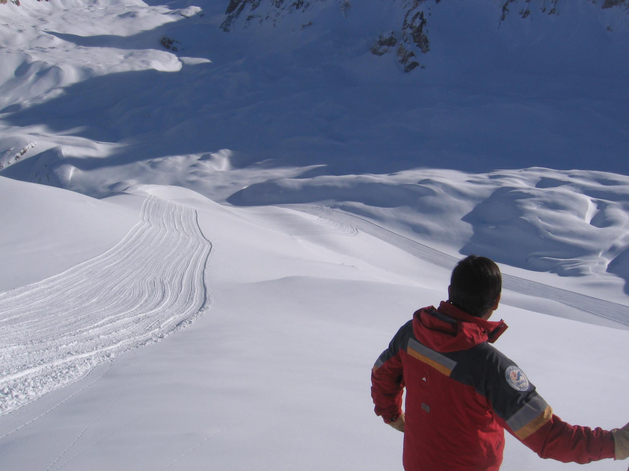 After the storm last week, ski patrollers at Las Leñas are orking hard to keep that snow as well as possible.