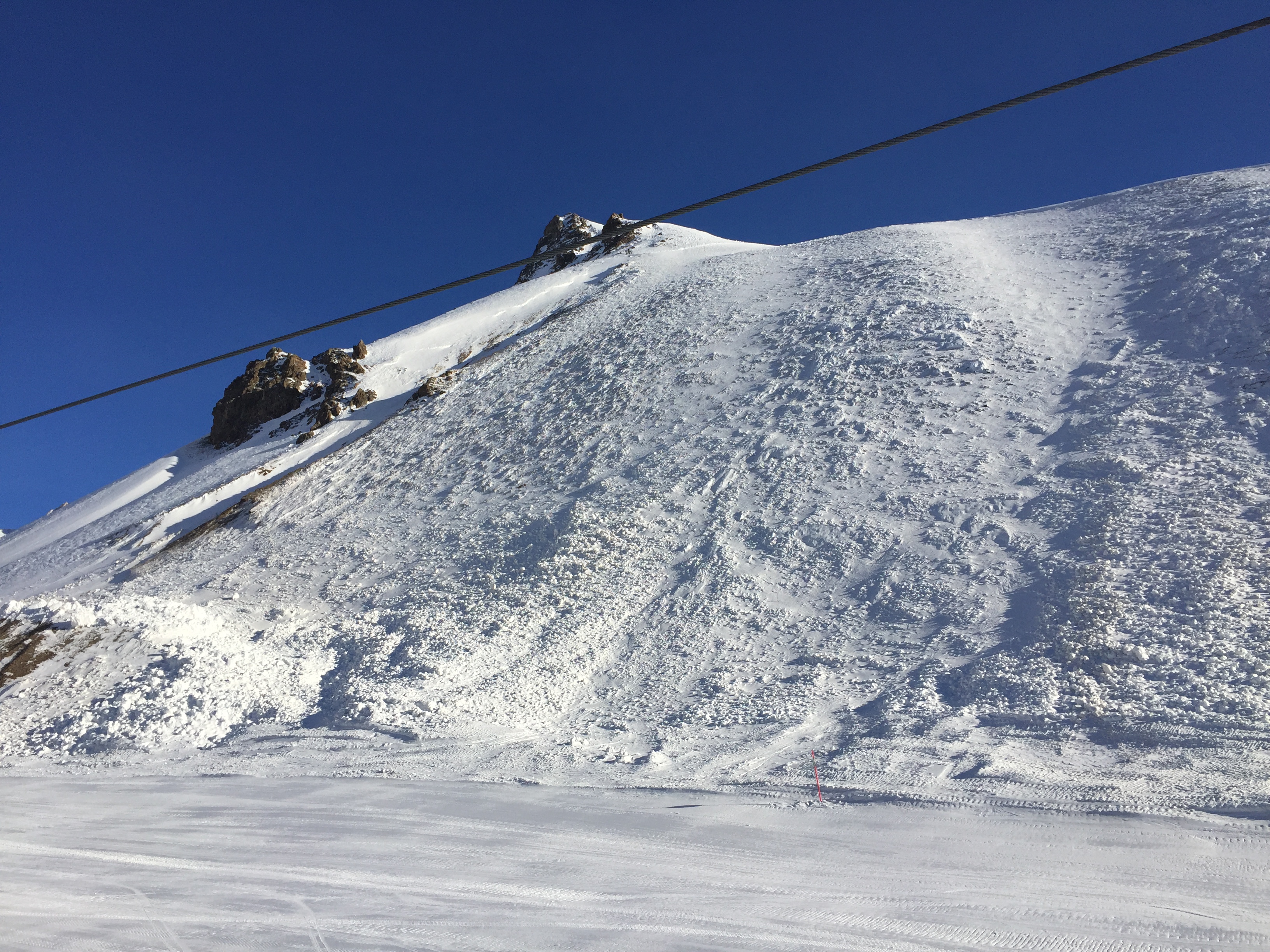 Avalanche at the Ceñidor off-piste.