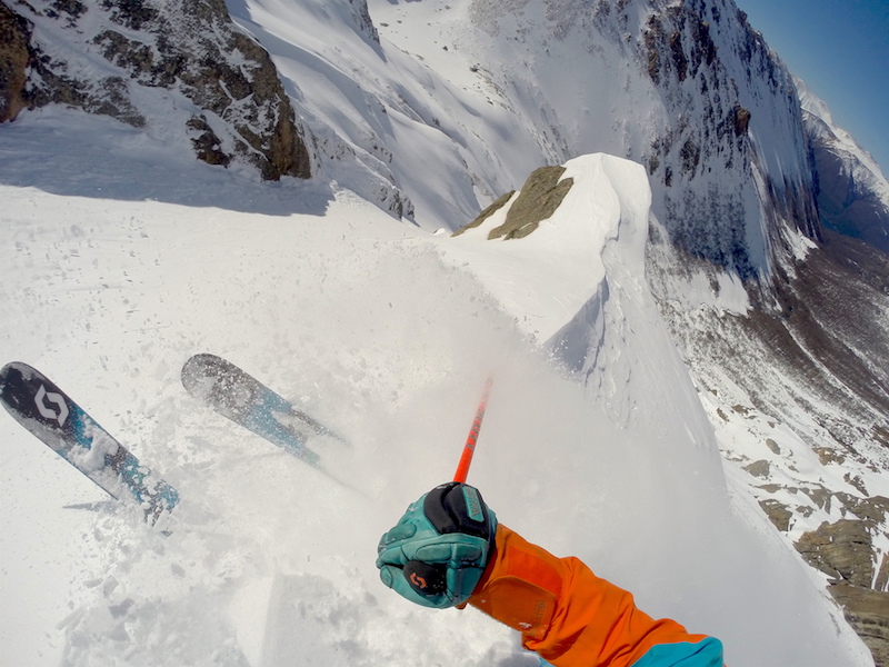 Scoring some goods in the Bariloche backcountry/Alaskita on September 1st, 2016.  photo:  Miles Clark/Snowbrains