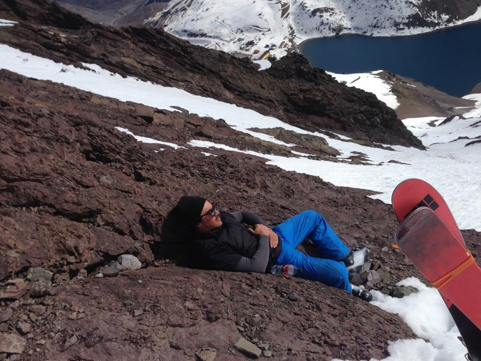 Michael finds a place to rest after a big hike 