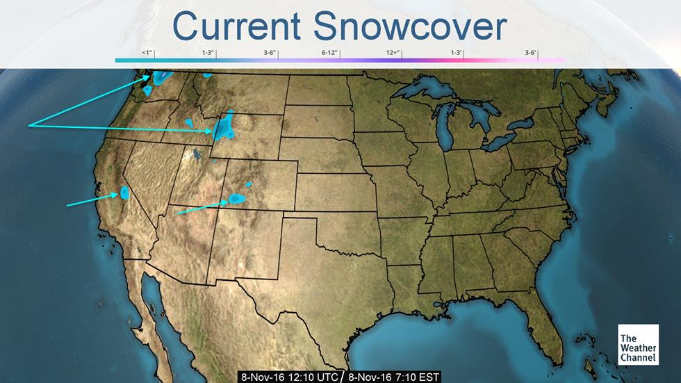 Current snow coverage map! PC: The Weather Channel