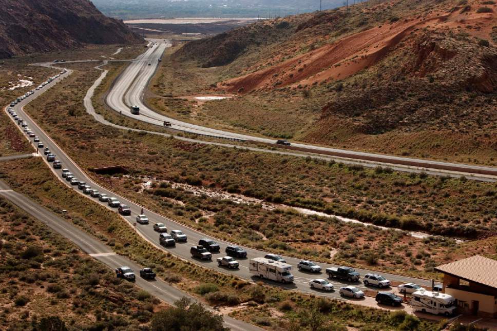 Getting into Arches during high season. Photo: SLC Tribune