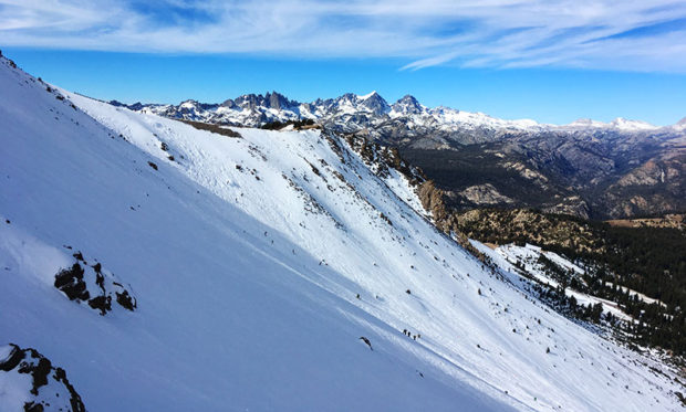 Scotty's with the Minarets in the background at Mammoth