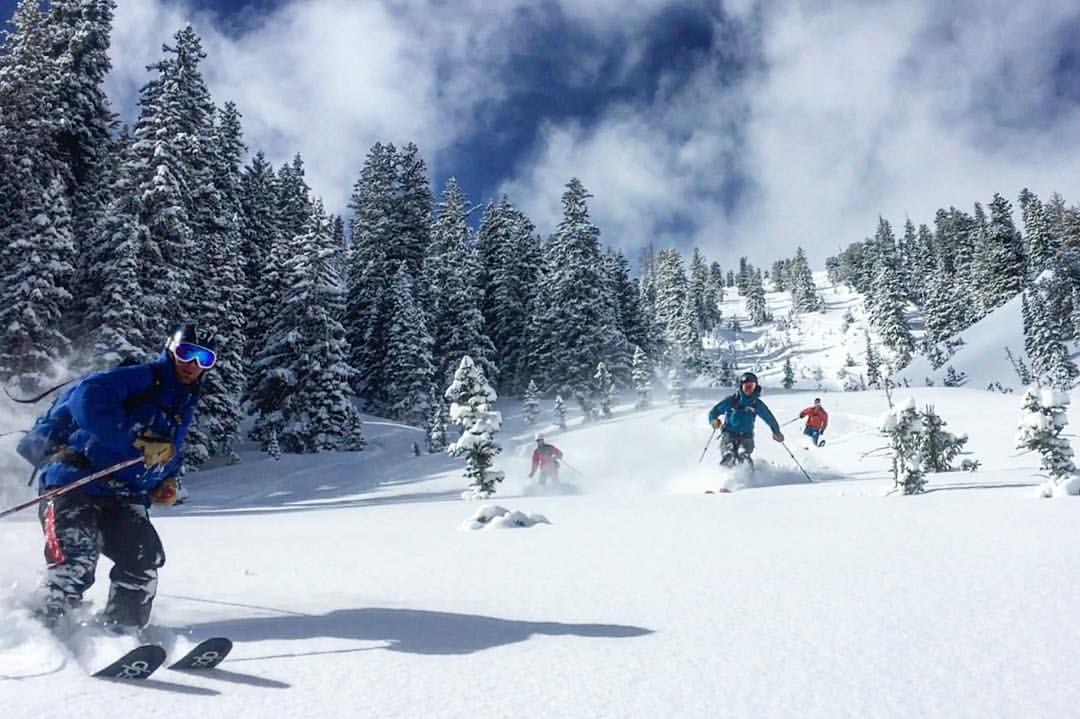 Party skiing.