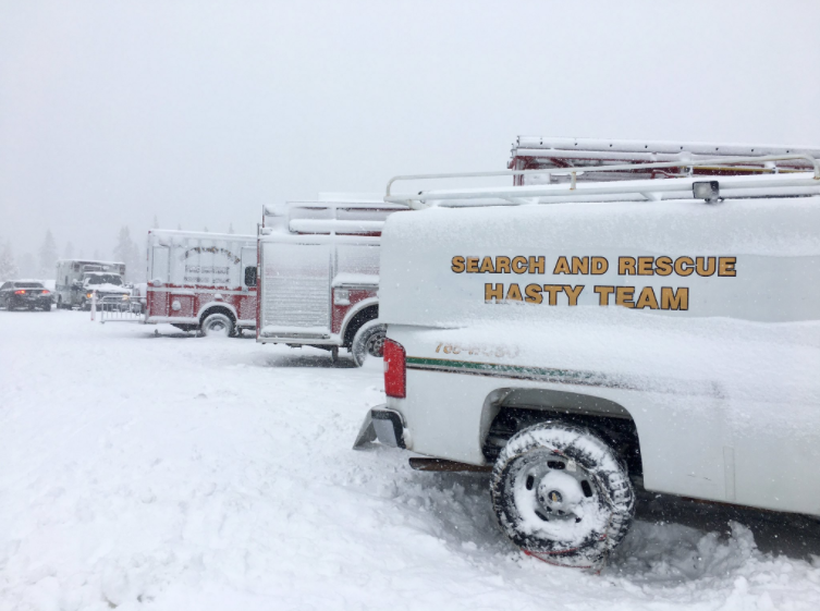 Mt. Rose in Lake Tahoe, NV yesterday. image: Washoe County Sheriff Office