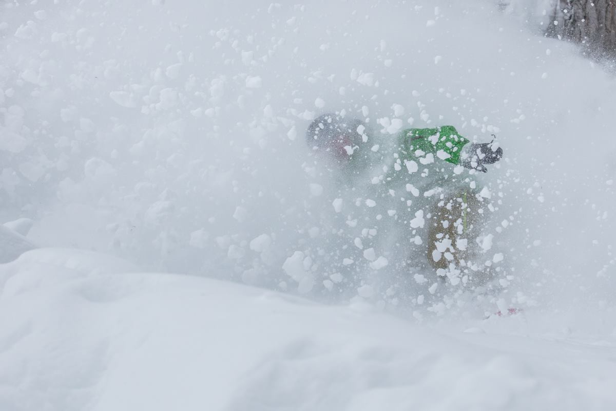 There is a snowboarder under all that snow on 12/23/16. PC: Mitch Winton 