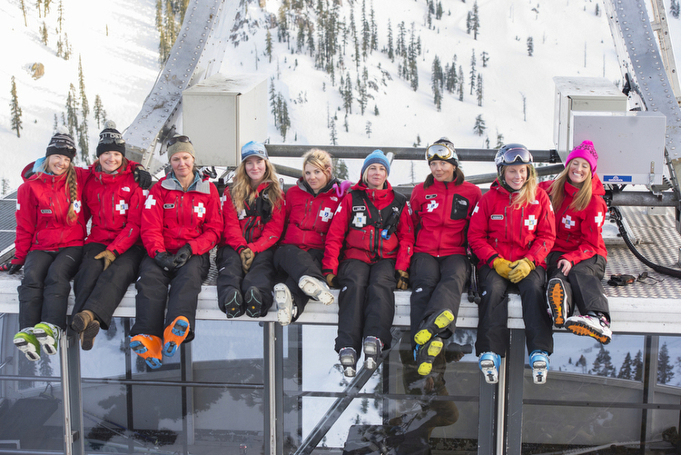 Women of Squaw Alpine Ski Patrol 2017 Calendar Project Photo - Keoki Flagg one time usages is authorized for digital story in Powder Nov -Dec 2016