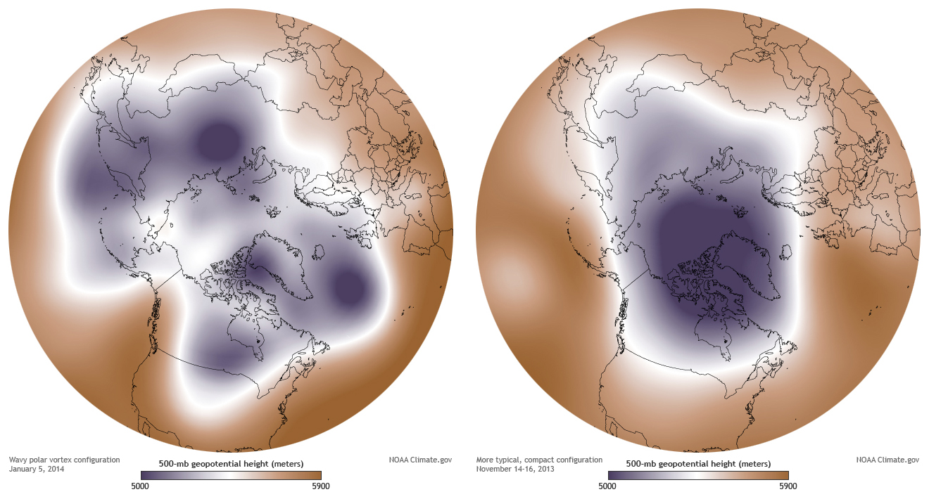 Diagram showing a breakdown of the Polar Vortex. Photo: Cornell