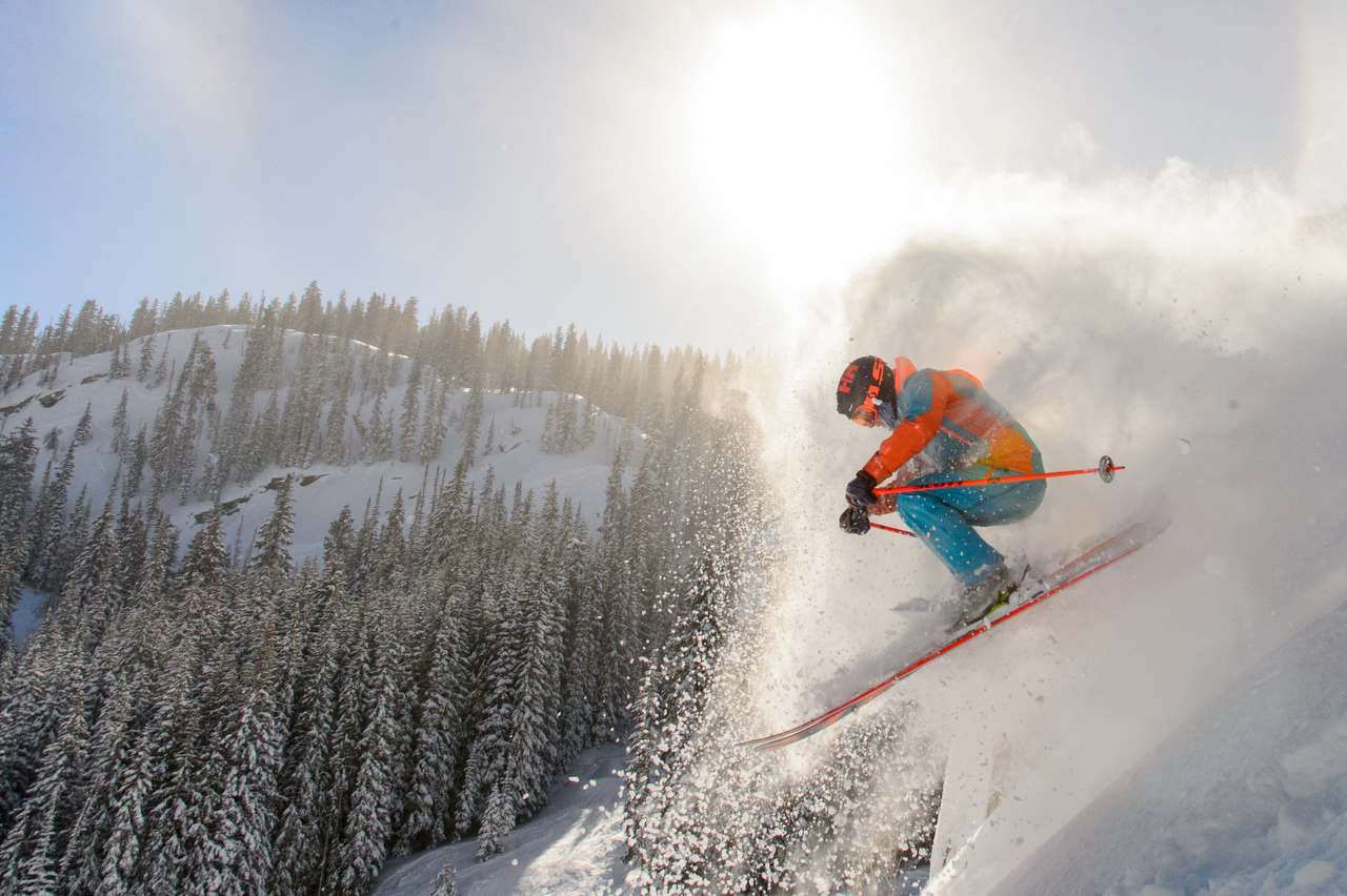 Miles Clark blasting off a pillow off the Millicent lift on 12/17/16. photo: court leve