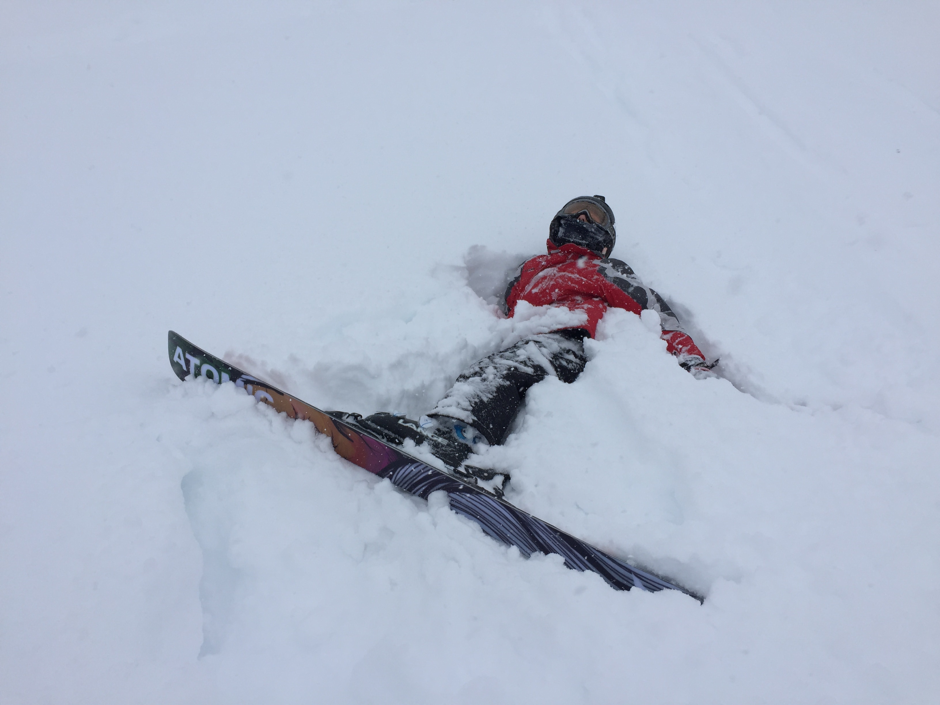 My little brother buried in the snow. // photo: Matias Ricci