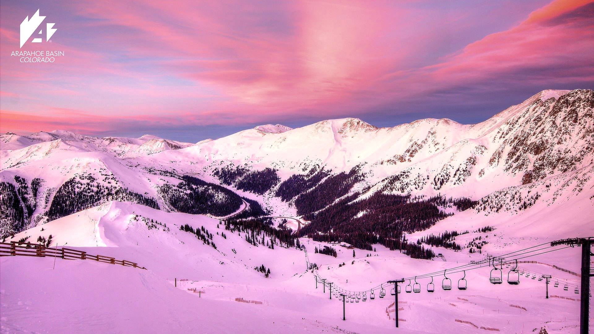 Sunset; Monday January 11, 2016. Credit: Arapahoe Basin Facebook page