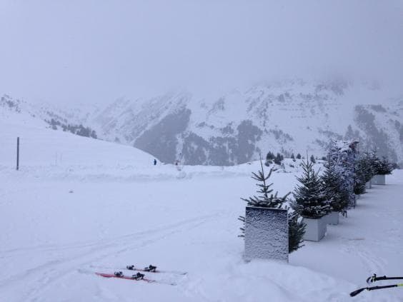 Les Arcs, France got some snow last week. 