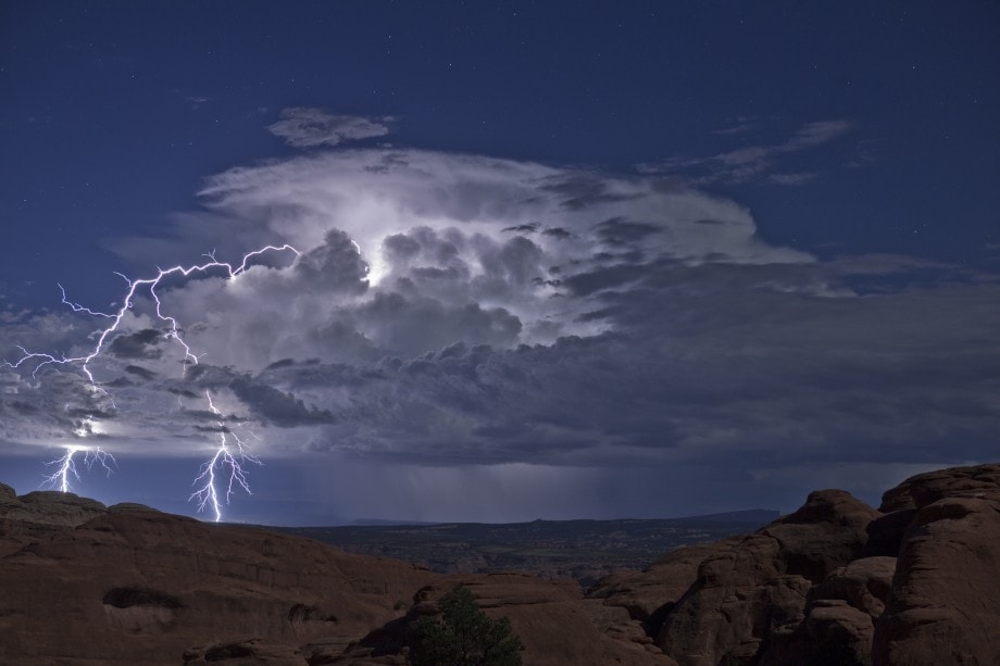 Lightning, storm, mountains, colorado, rockies, climbing, hiking, 14er