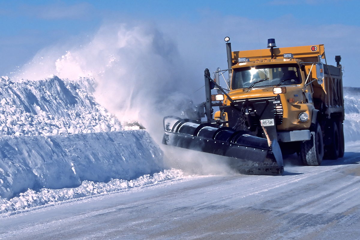 clearing snow