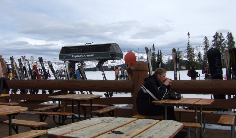 veteran, dog, winter park, colorado, chairlift, 