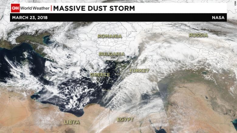 orange snow, Russia, Sochi, Sahara