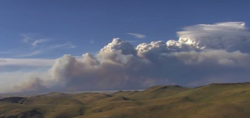 nasa, wildfire, smoke from space, nevada, wildfire, fire