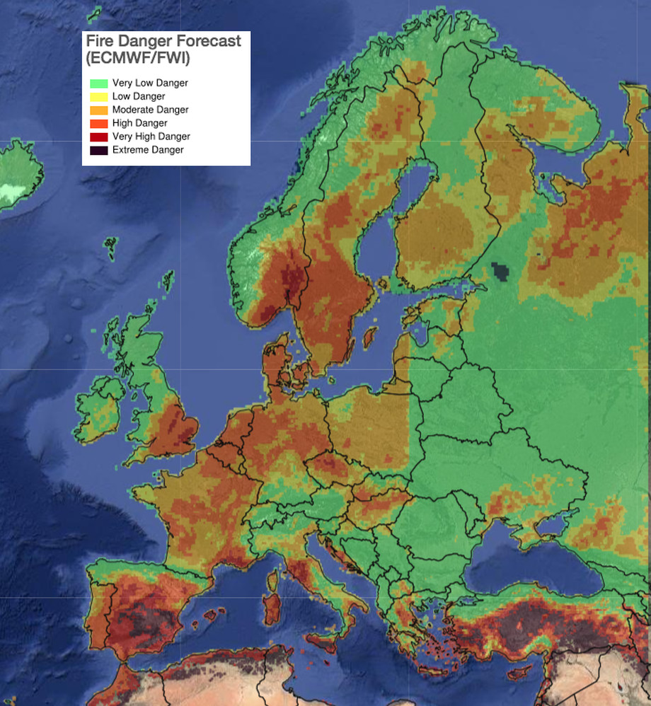 wildfire, Europe 