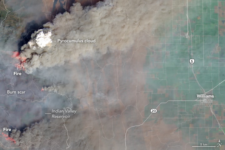 nasa, smoke, wildfire, california