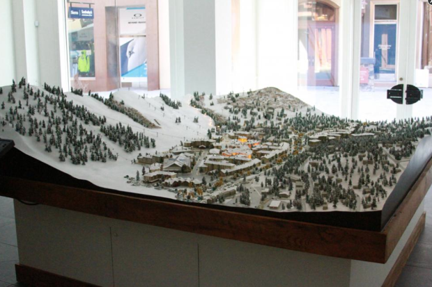 Squaw Village Model.  1 inch = 3 feet