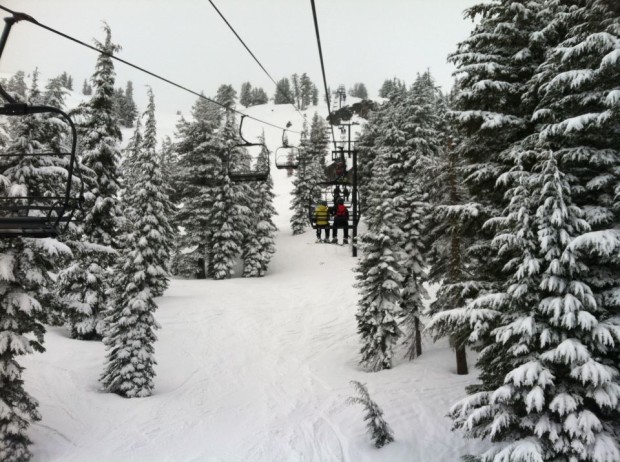 Granite Chief on April 1st after a few wet inches