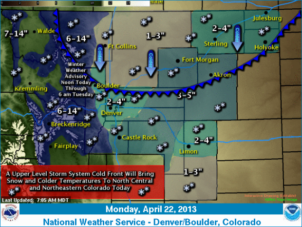 colorado snow forecast