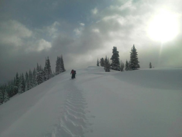 Crystal Mountain Ski Patrol this morning in 10" er ffo