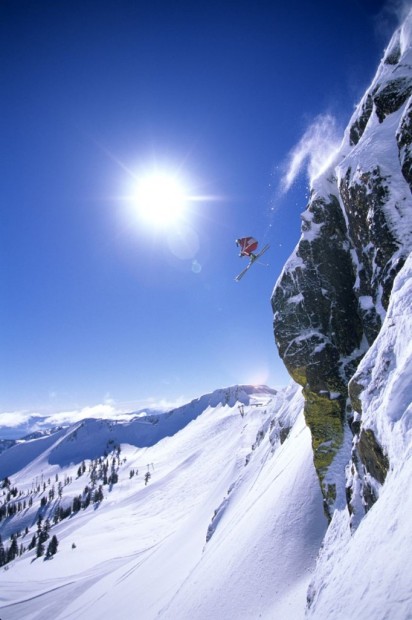 Chuck Patterson is known for one thing in the ski world: Going Big. Chuck at Squaw Valley, CA. photo: Hank deVre