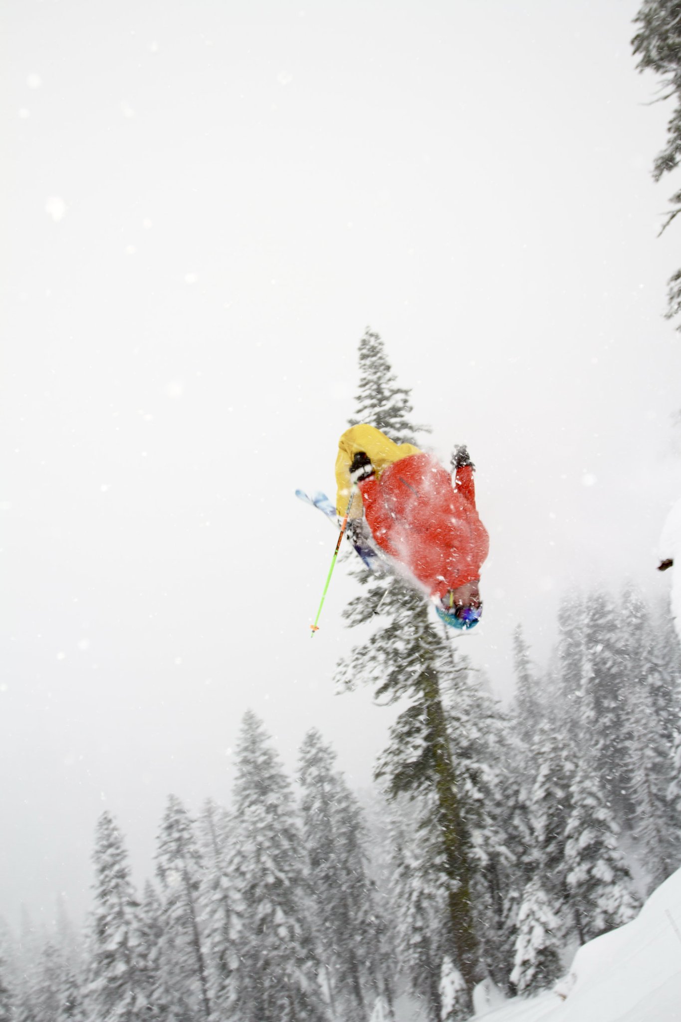 Eric Bryant skiing backflip at Squaw Valley, photo: Jason Smith