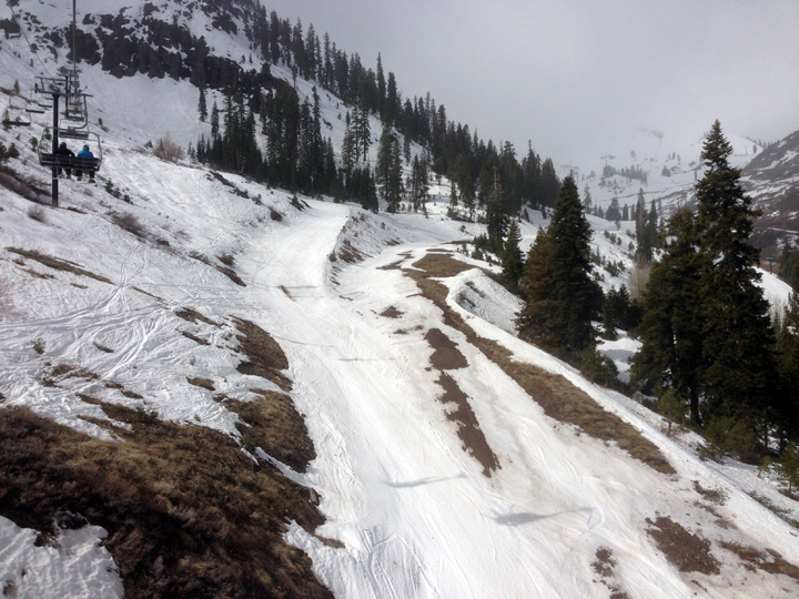 The high road on mountain run is closed for the year...and for good reason: it's all dirt