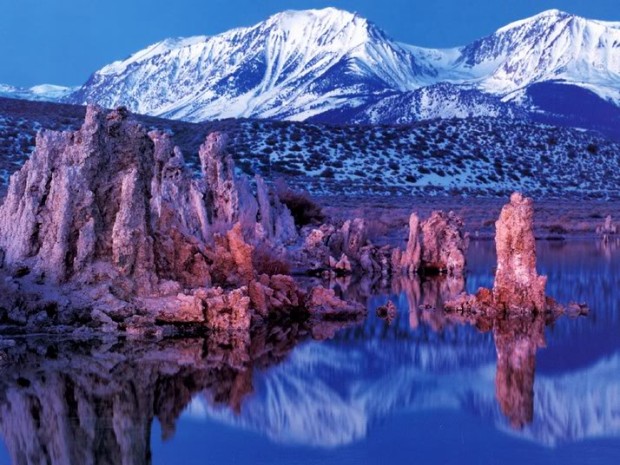 Mono Lake, CA and the very skiable Basin Peak