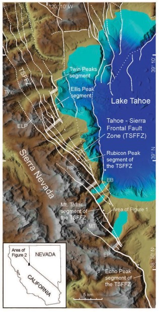 Tahoe fault lines