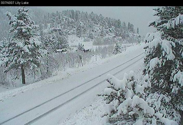 Lily Lake just south of Estes Park.  photo this morning