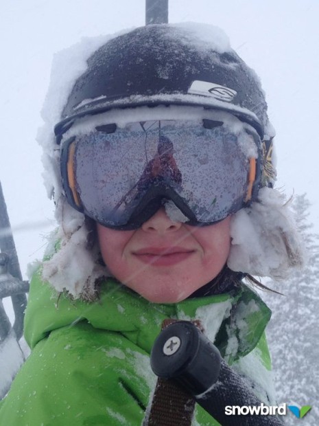 snow girl today at Snowbird
