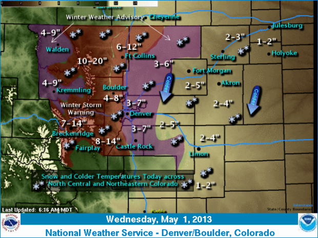 colorado weather forecast