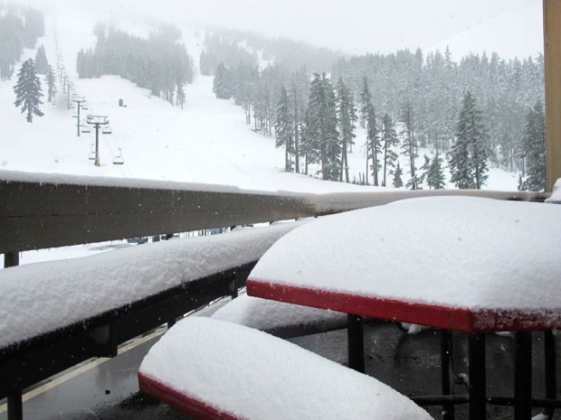Late May Bachelor snow.  photo from today.