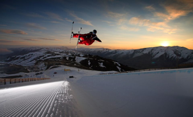 Snow Park NZ sunset photo shoot