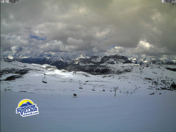 Sunshine Village today at 10am