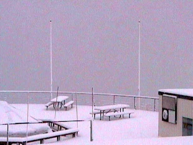 Squaw High Camp this morn at 8:30am