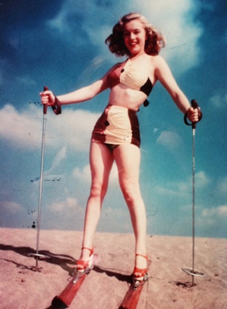 Marilyn "skied", men prefer blondes