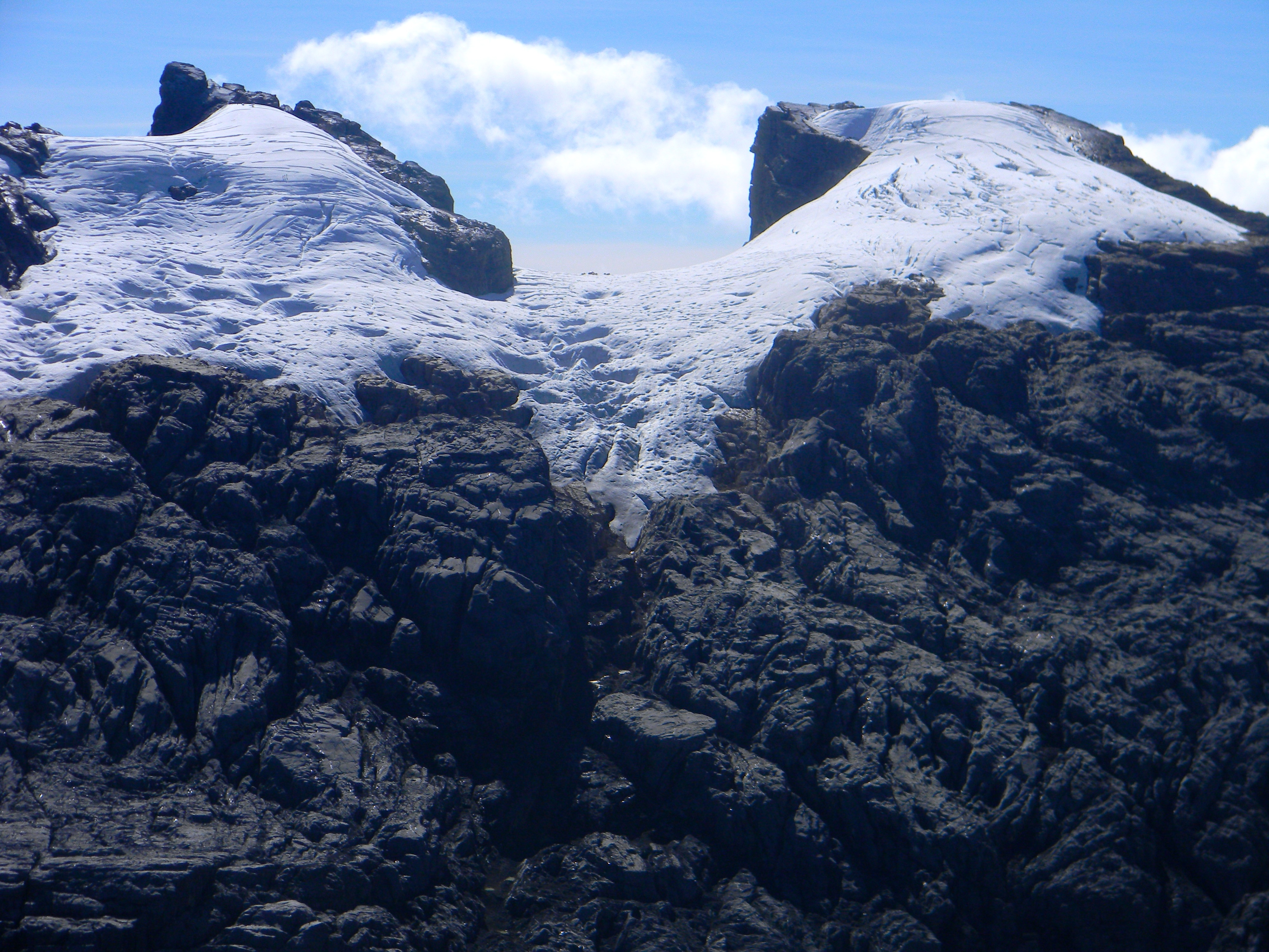 Maoke Mountain glaciers in Indonesia