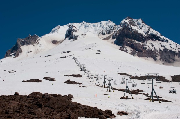 Summer skiing on Mt. Hood