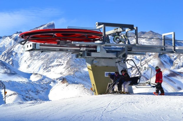 Las Leñas, Argentina opened on Saturday.  photo taken Saturday.