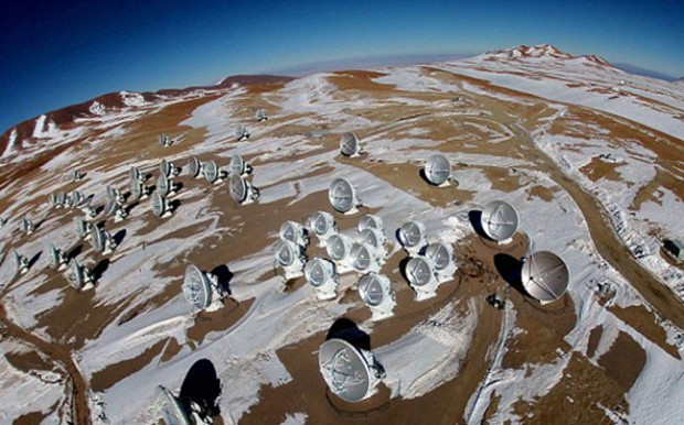 Aerial picture of the Chajnantor plateau, Atacama desert. Picture: AFP