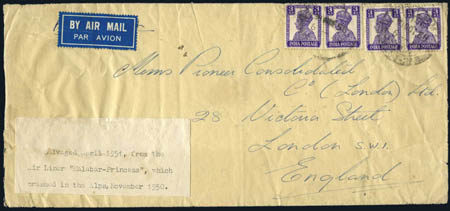 Air Mail found on Mt. Blanc from Malabar Princess plane wreck