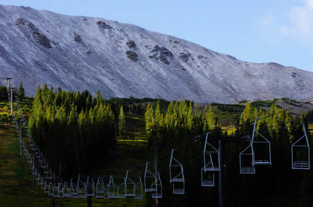 Loveland Basin, CO with dusting of snow.  September 19th, 2013.