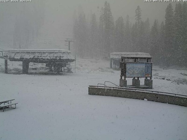Sugar Bowl ski resort at 4:22pm PST, September 21st, 2013.